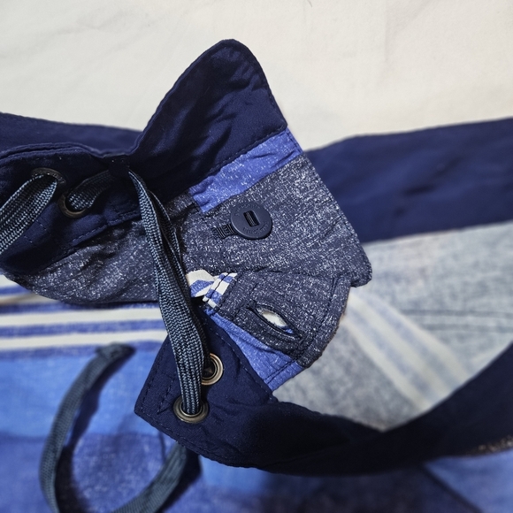 Patagonia Women's Wavefarer Boardshorts Striped Blue Indigo 5" size 8 - Picture 3 of 8